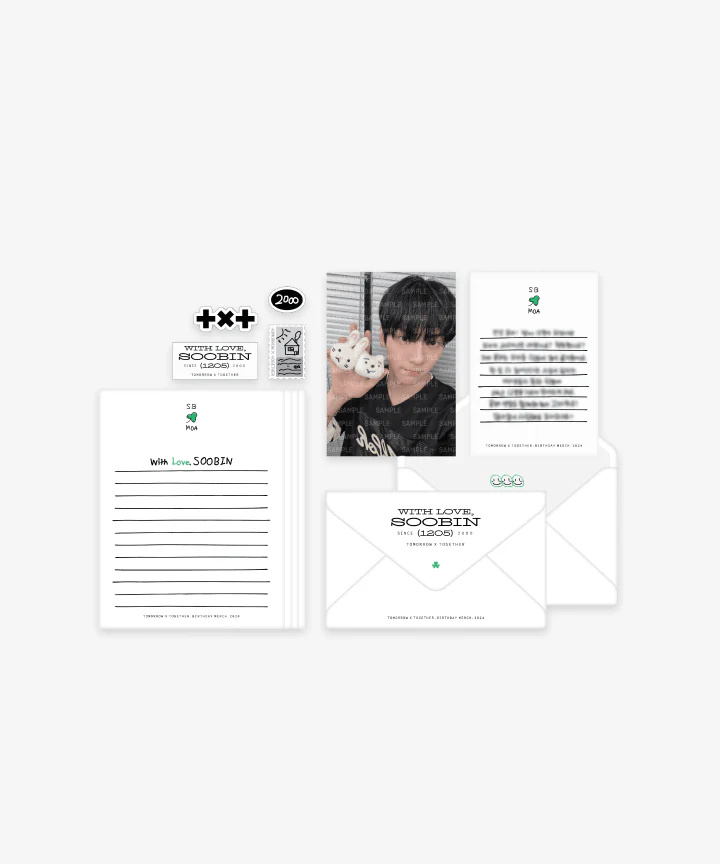 [2ND PRE-ORDER] TXT SOOBIN - WITH LOVE, SOOBIN OFFICIAL MD LETTER SET