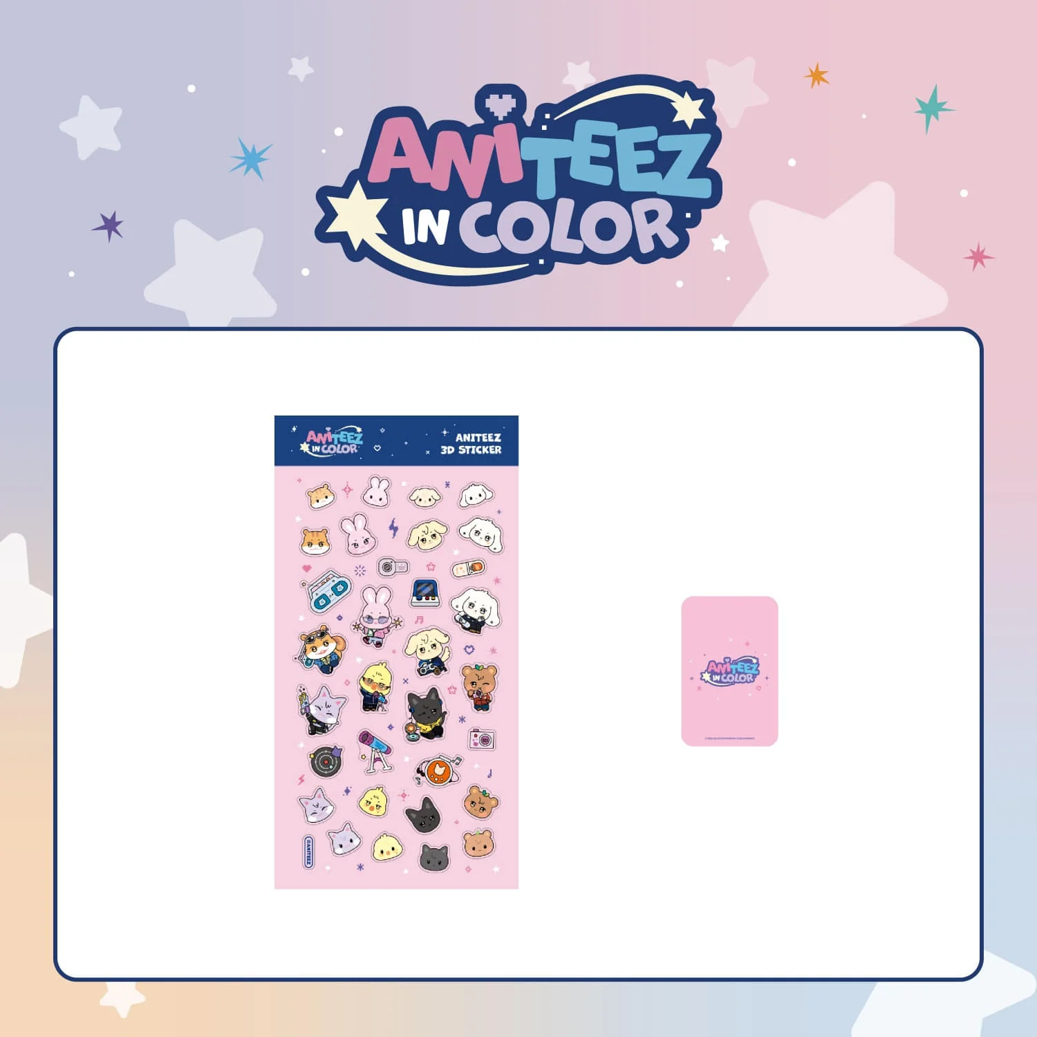 ATEEZ - ANITEEZ IN COLOR POP UP OFFICIAL MD ANITEEZ 3D STICKER