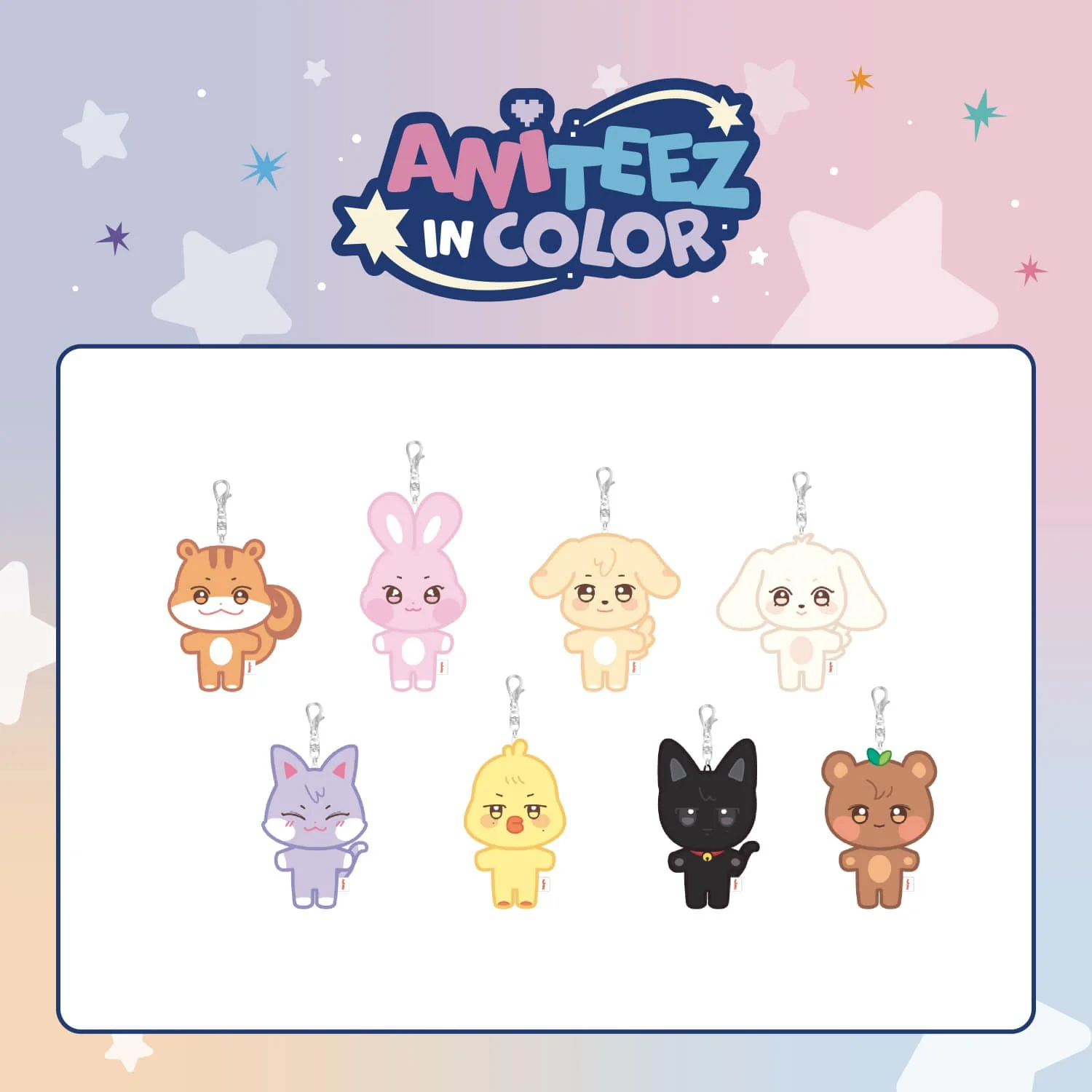 ATEEZ - ANITEEZ IN COLOR POP UP OFFICIAL MD ANITEEZ PLUSH KEYRING