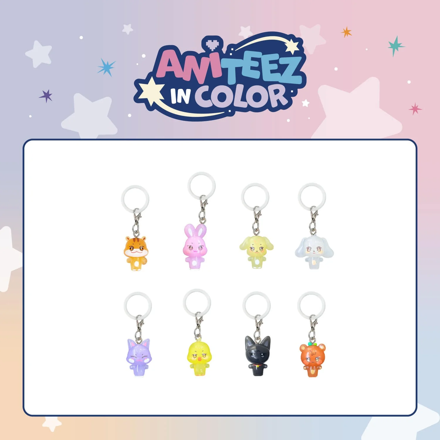 ATEEZ - ANITEEZ IN COLOR POP UP OFFICIAL MD CLEAR MASCOT CHARM (RANDOM)