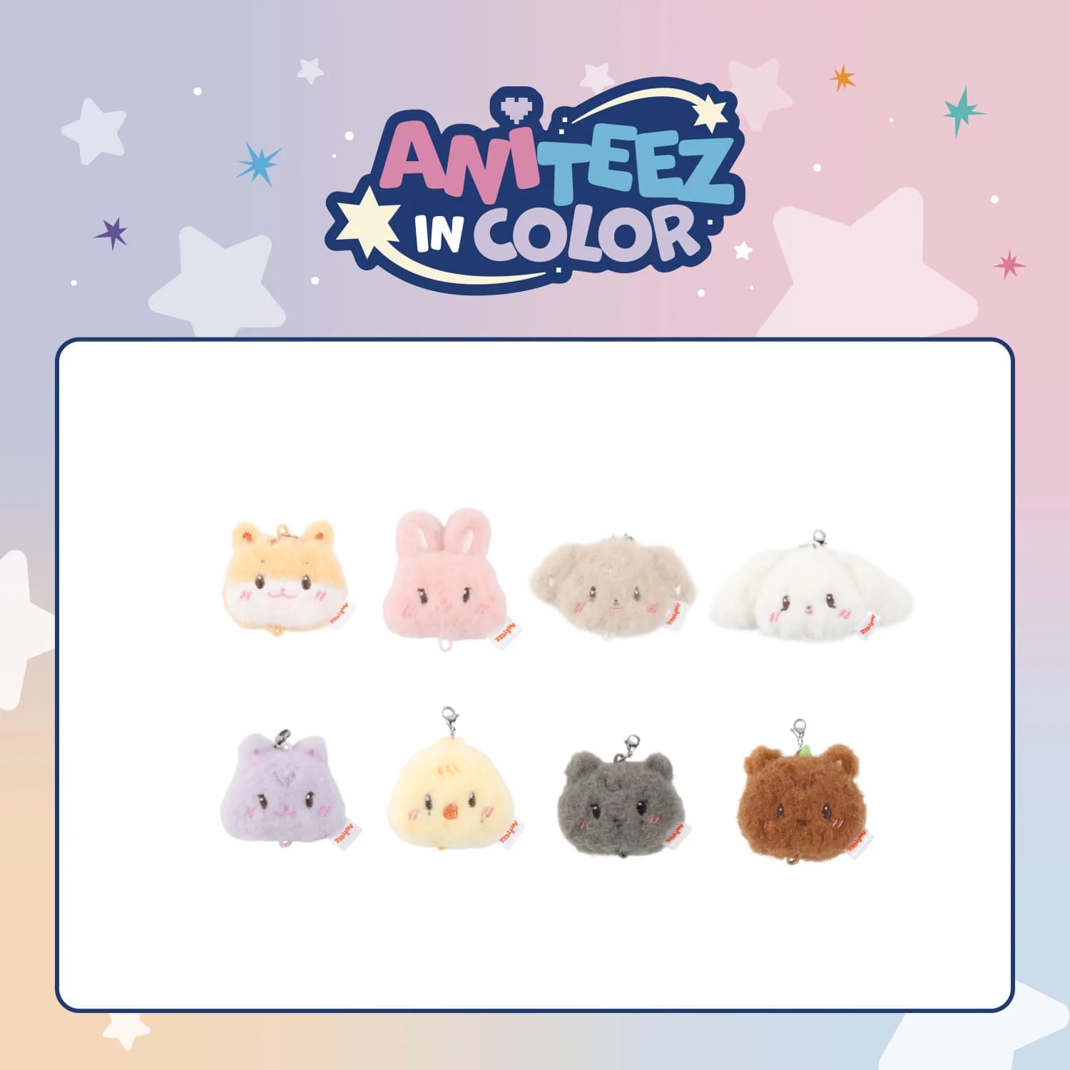 ATEEZ - ANITEEZ IN COLOR POP UP OFFICIAL MD LINKABLE FACE KEYRING (RANDOM)