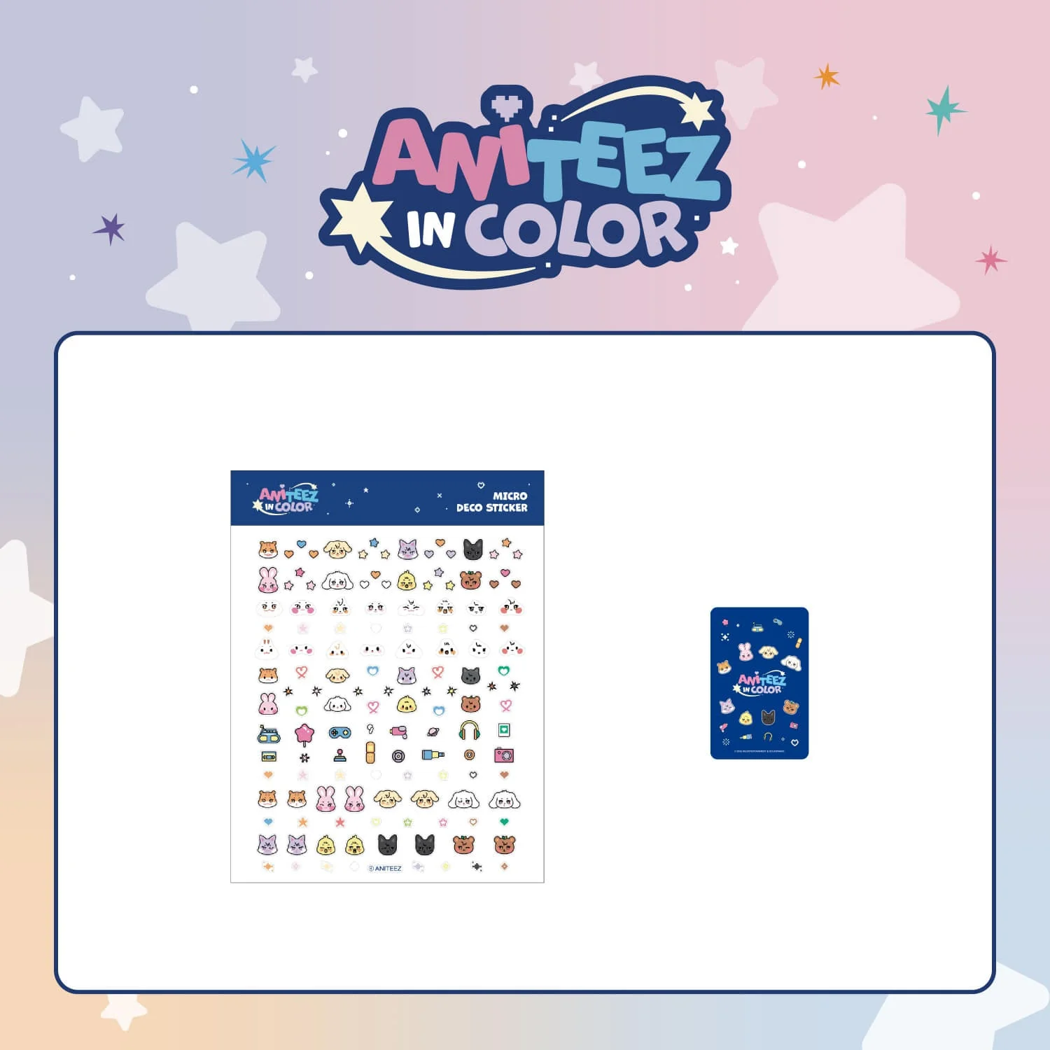 ATEEZ - ANITEEZ IN COLOR POP UP OFFICIAL MD MICRO DECO STICKER