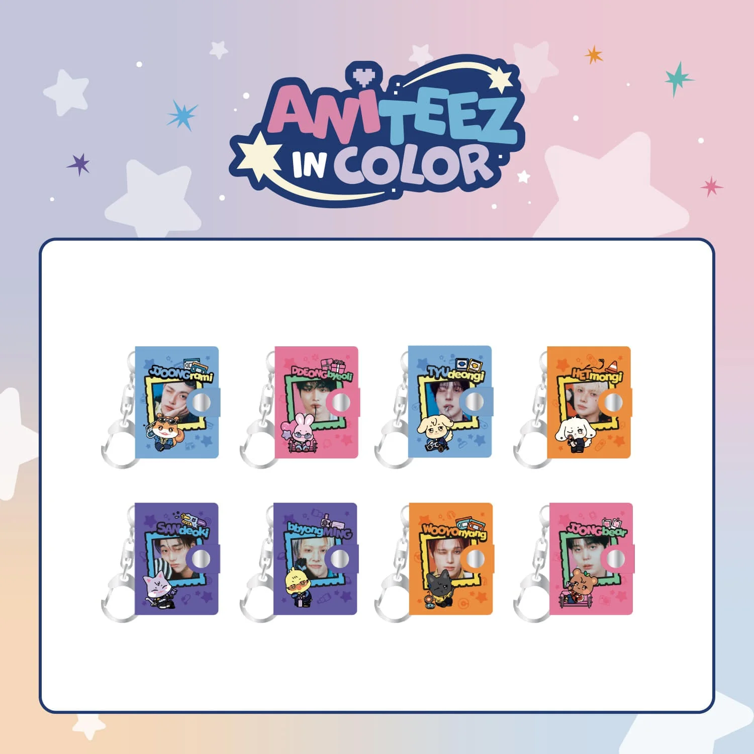 ATEEZ - ANITEEZ IN COLOR POP UP OFFICIAL MD MINI ALBUM KEYRING