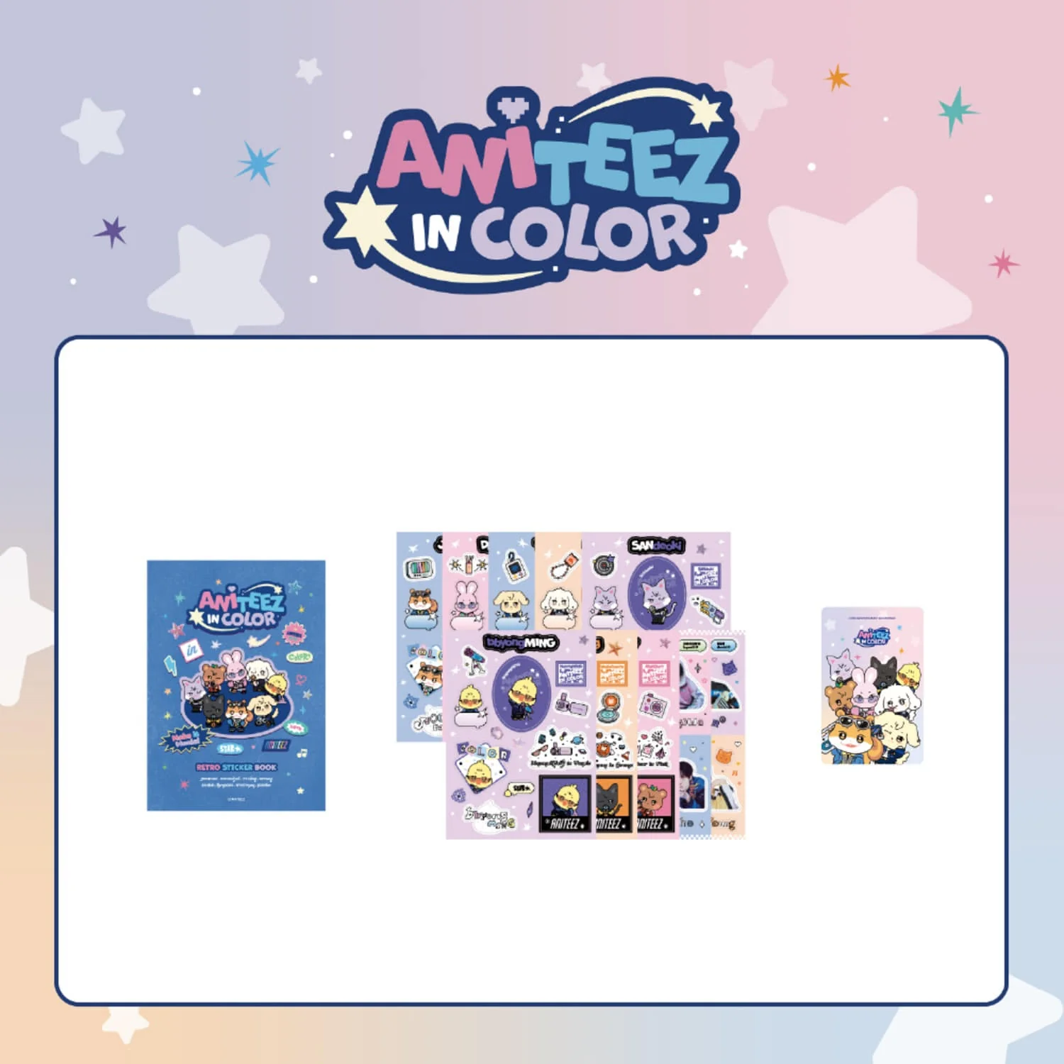 ATEEZ - ANITEEZ IN COLOR POP UP OFFICIAL MD RETRO STICKER BOOK