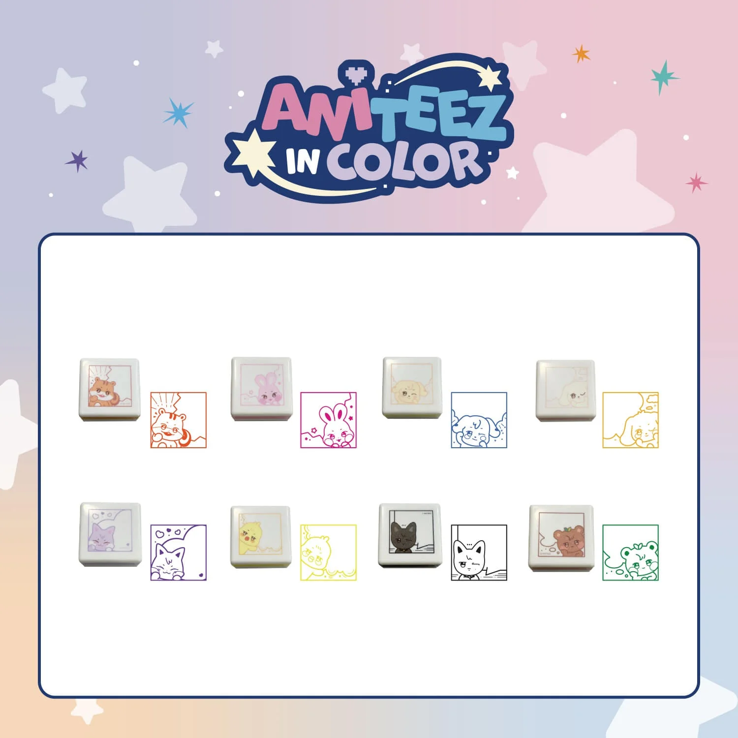 ATEEZ - ANITEEZ IN COLOR POP UP OFFICIAL MD SPEECH BUBBLE STAMP