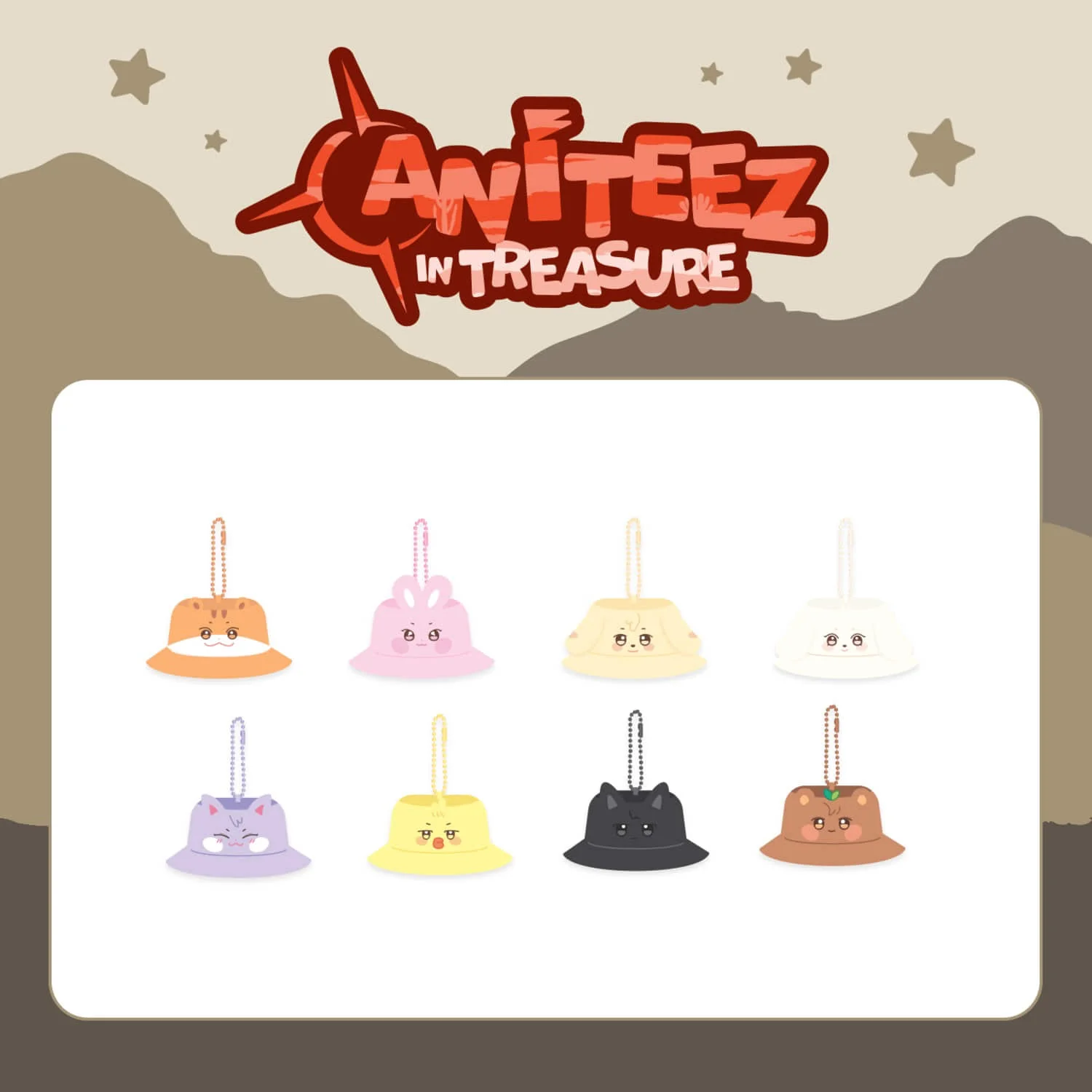 ATEEZ - ANITEEZ IN TREASURE OFFICIAL MD BUCKET HAT KEYRING