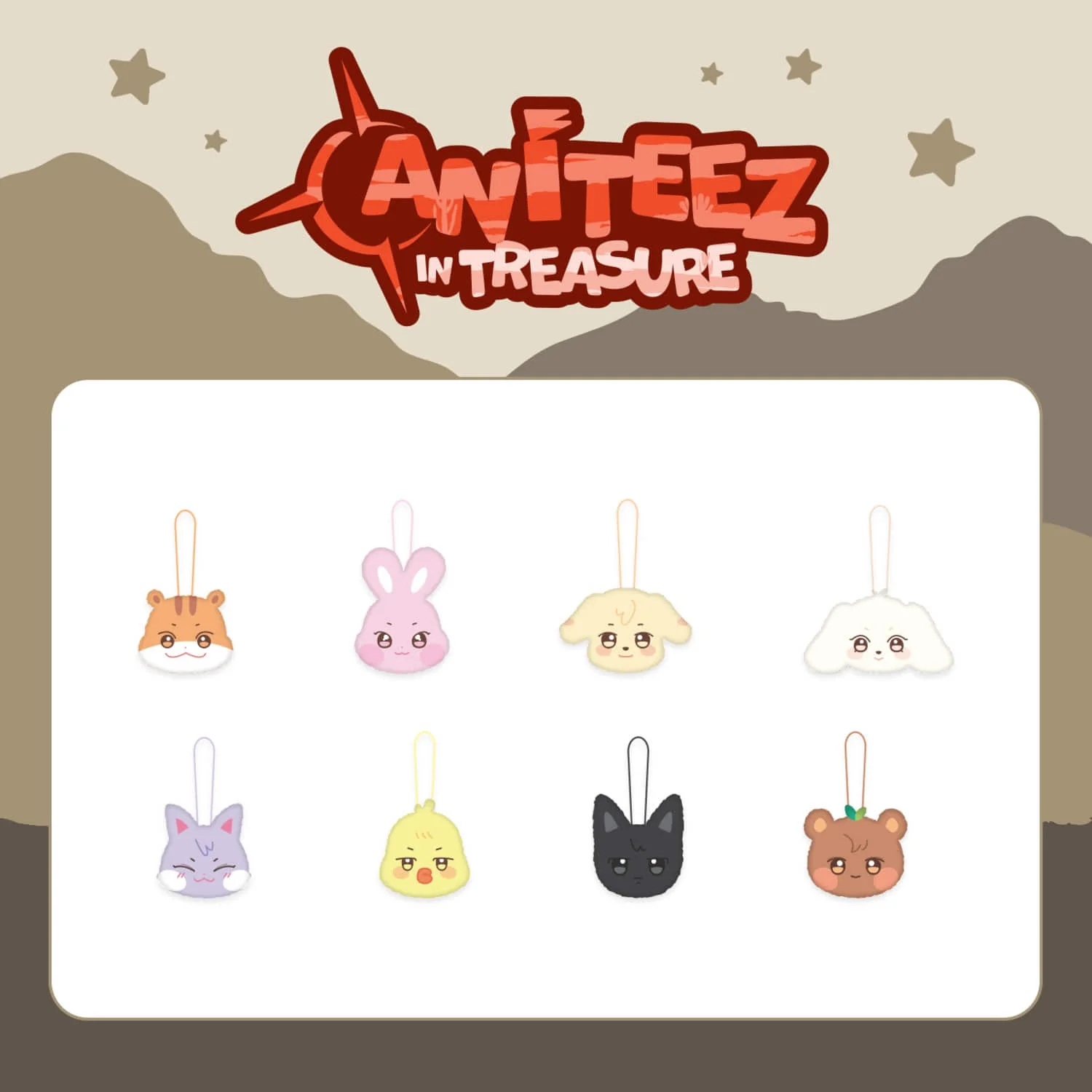 ATEEZ - ANITEEZ IN TREASURE OFFICIAL MD PLUSH NAME TAG