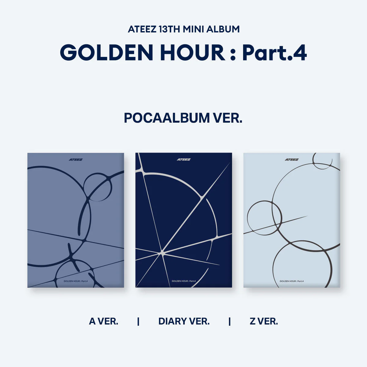ATEEZ - GOLDEN HOUR : PART.4 MINI 13TH ALBUM MAKESTAR GIFT POCA ALBUM SET