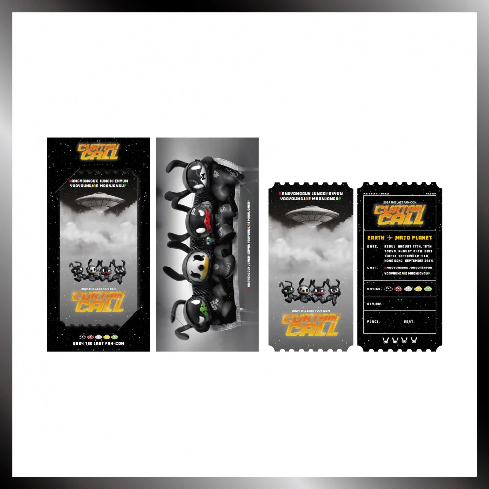 BANG&JUNG&YOO&MOON - CURTAIN CALL 2024 THE LAST FAN-CON OFFICIAL MD TICKET