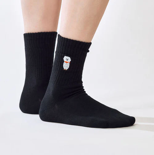 BT21 - BASIC RIB EMBROIDERY SOCKS - Image 3