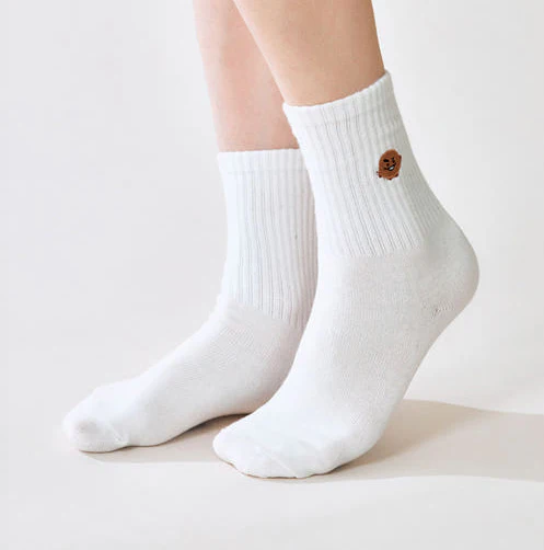 BT21 - BASIC RIB EMBROIDERY SOCKS - Image 4