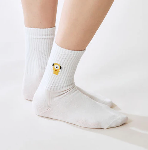 BT21 - BASIC RIB EMBROIDERY SOCKS - Image 6
