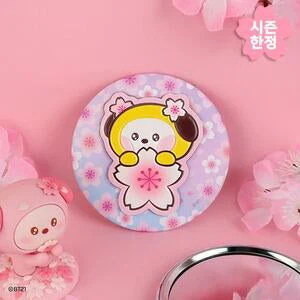 BT21 - CHERRY BLOSSOM LEATHER PATCH MIRROR CHIMMY