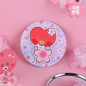 BT21 - CHERRY BLOSSOM LEATHER PATCH MIRROR TATA
