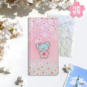 BT21 - CHERRY BLOSSOM LEATHER PATCH PASSPORT COVER L KOYA