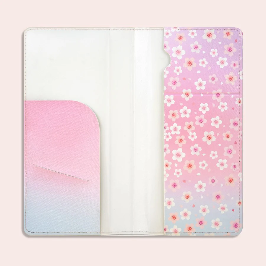 BT21 - CHERRY BLOSSOM LEATHER PATCH PASSPORT COVER L TATA - Image 2