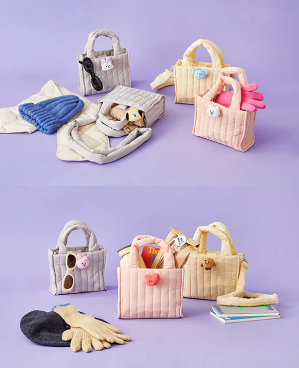 BT21 FACE DOLL BADGE 2 WAY QUILT BAG - Image 17