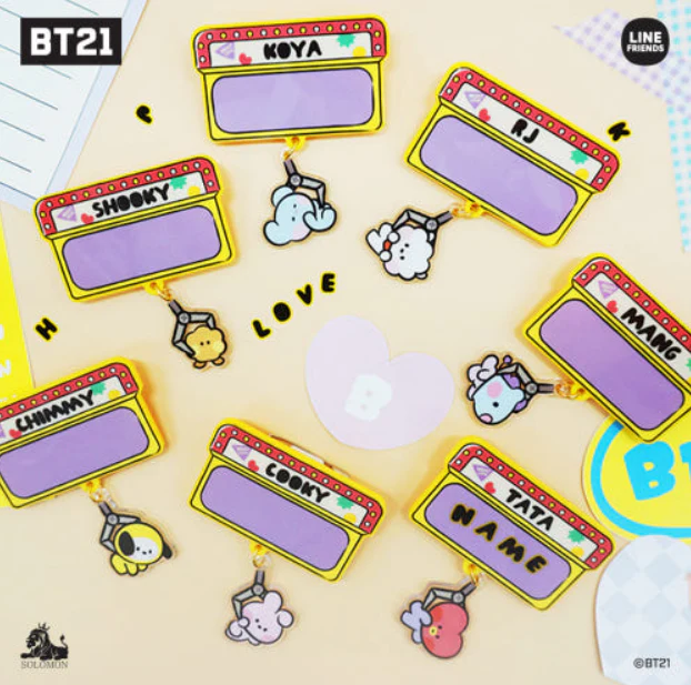 BT21 - MININI ACRYLIC PIN BADGE SQUARE