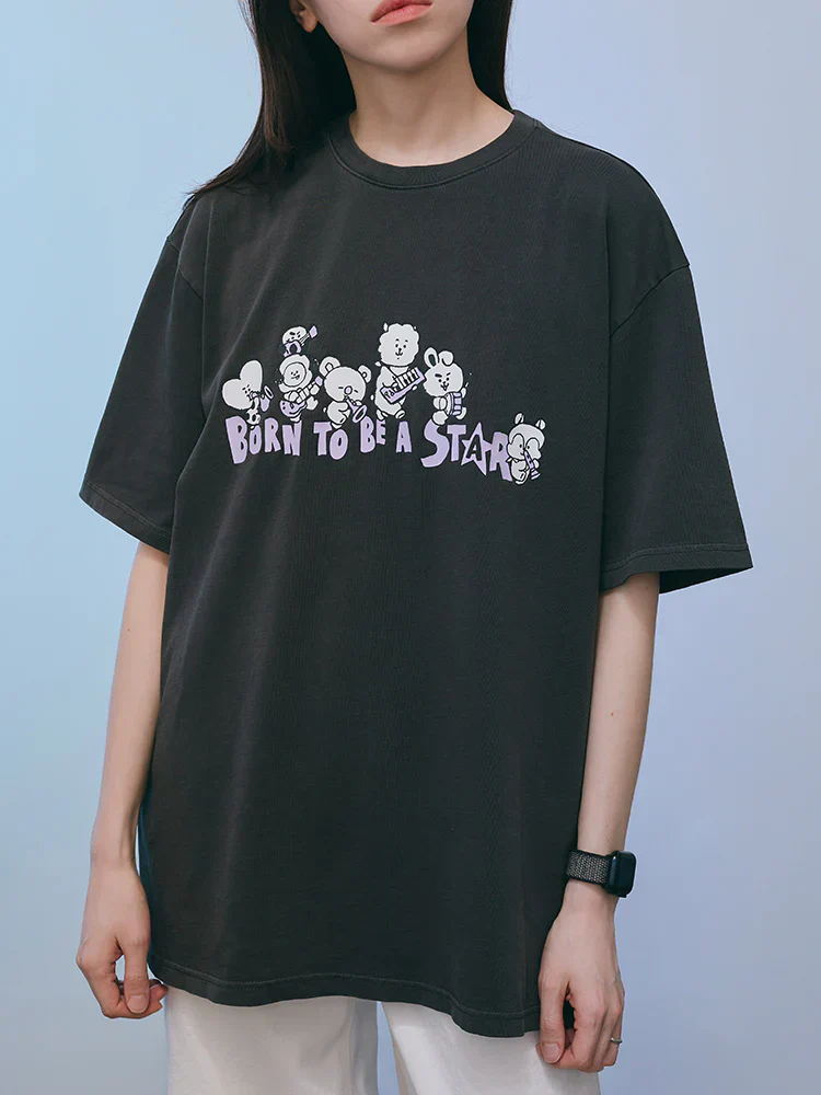 BT21 - MININI BAND SHORT SLEEVE T-SHIRTS BLACK