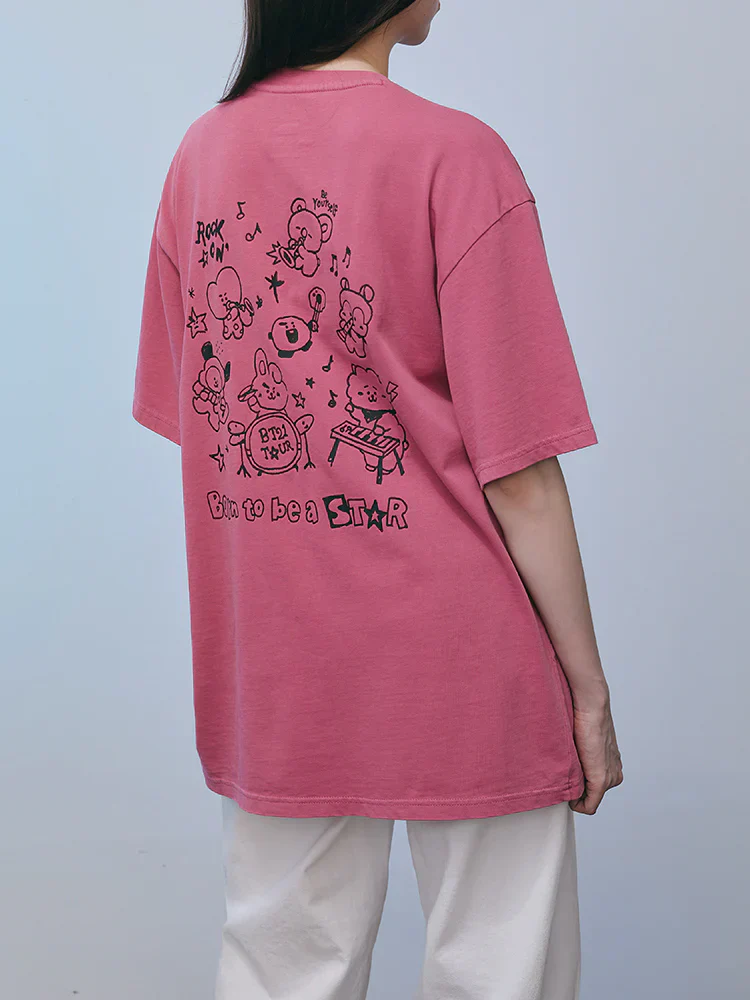 BT21 - MININI BAND SHORT SLEEVE T-SHIRTS MAGENTA PINK