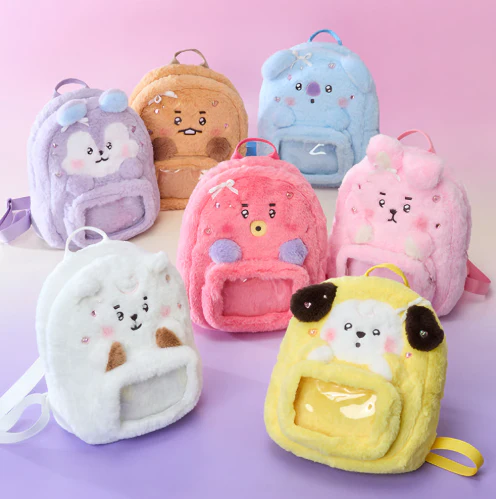 BT21 - RIBBONED U BABY CLEAR POCKET PLUSH BAG