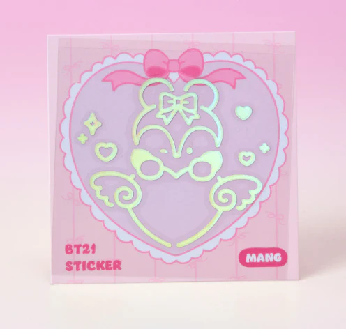 BT21 - RIBBONED U MININI HOLOGRAM MEDIUM STICKER (2EA) - Image 4