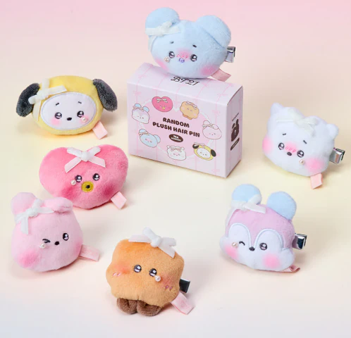 BT21 - RIBBONED U MININI RANDOM PLUSH HAIR PIN