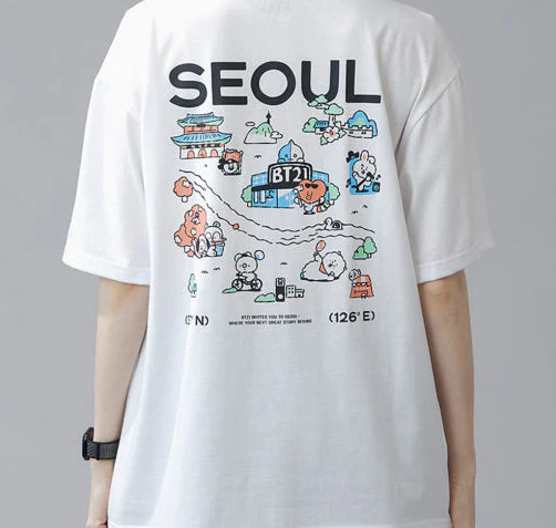 BT21 - SEOUL EDITIION SHORTSLEEVE T-SHIRT VER1 WHITE