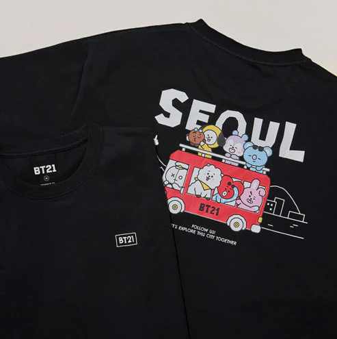 BT21 - SEOUL EDITION SHORT SLEEVE T-SHIRT BLACK