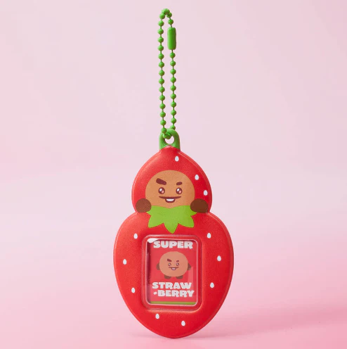BT21 - STRAWBERRY PARTY MINI PHOTO HOLDER KEYRING - Image 3