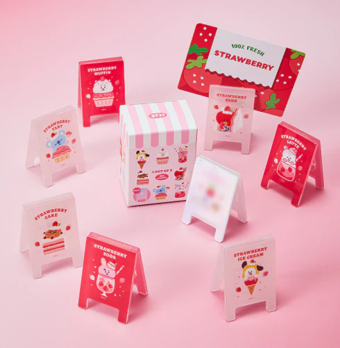 BT21 - STRAWBERRY PARTY RANDOM ACRYLIC MULTI CLIP