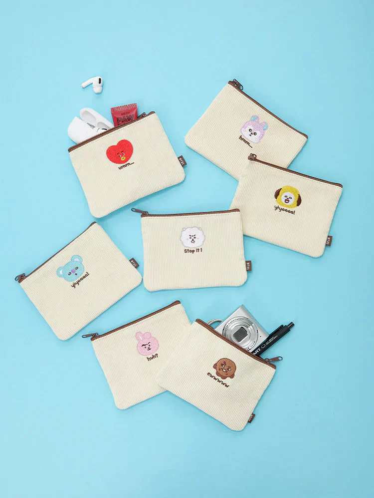BT21 - TODAY'S FACE FLAT SQUARE POUCH
