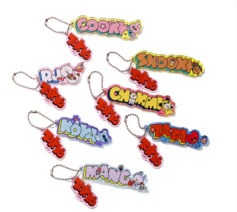 BT21 - WORLD VOYAGE JAPAN NAME KEYCHAIN