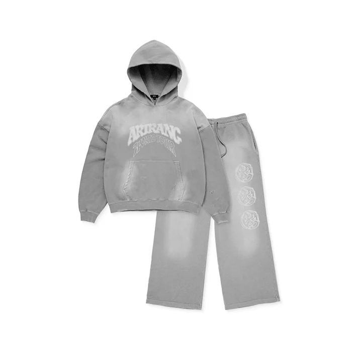 [1ST / 2ND PRE-ORDER] BTS - ARIRANG WORLD TOUR OFFICIAL MD HOODIE & PANTS SET UP (GRAY)