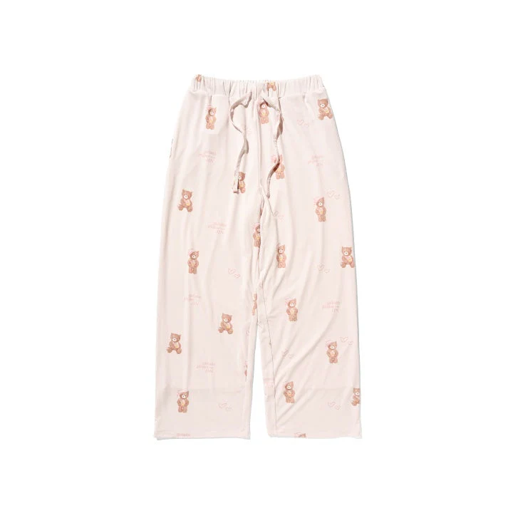 BTS - GELATO PIQUE MEETS JIN OFFICIAL MD BEAR PATTERN LONG PANTS (PINK)