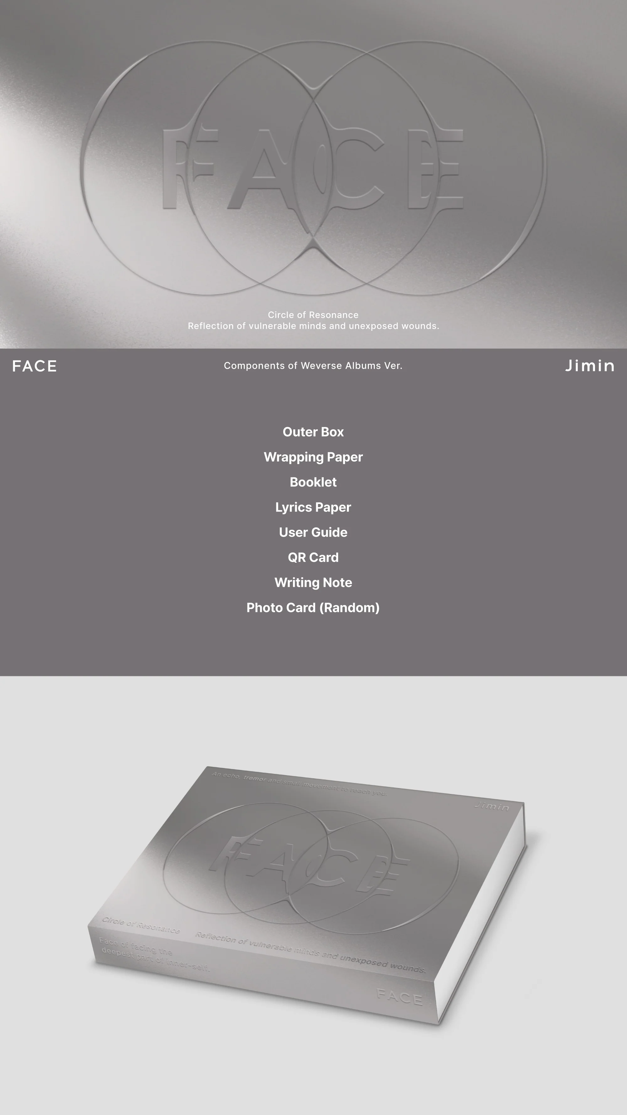 BTS JIMIN - FACE 1ST SOLO ALBUM WEVERSE ALBUM VER. - Image 2