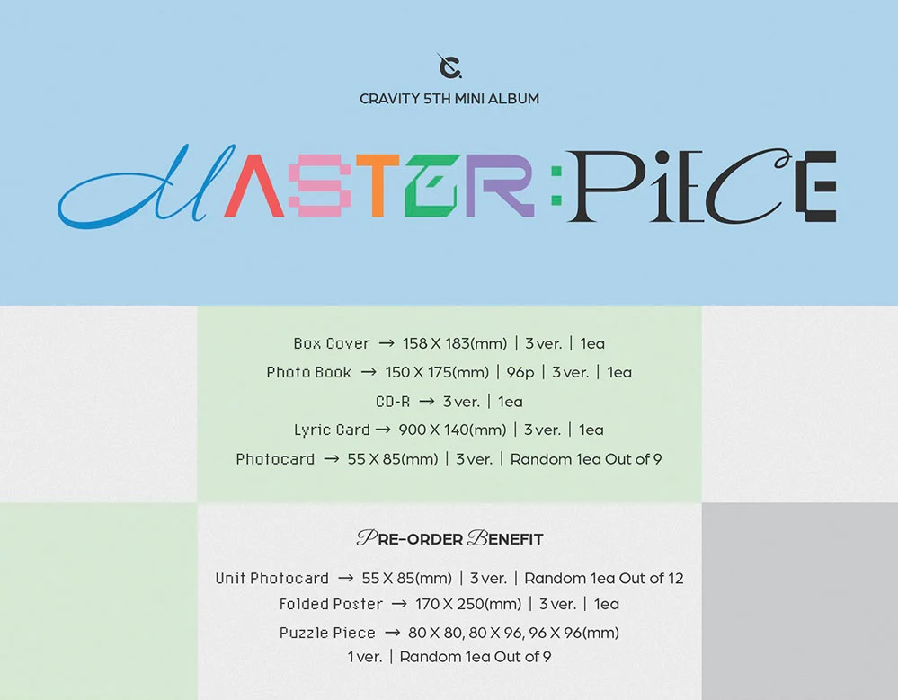 CRAVITY - MASTER PIECE 5TH MINI ALBUM - Image 2