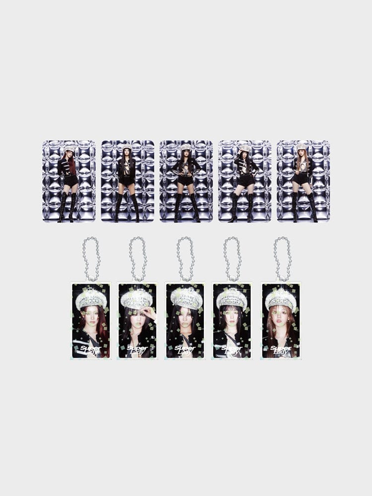 (G)I-DLE - SUPER LADY OFFICIAL MD SLIDE ACRYLIC KEYRING PHOTOCARD SET 2 VER.
