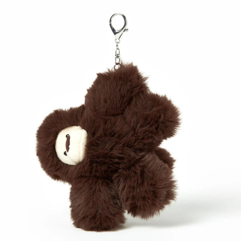 HANGING ON DOLL KEYRING DARK BROWN
