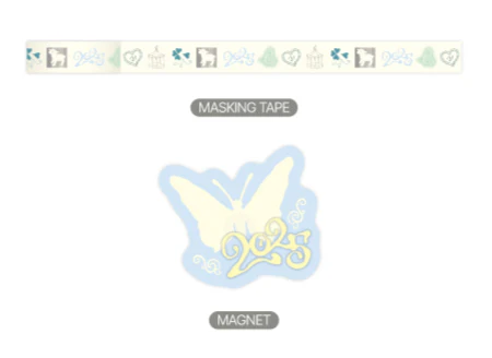 LE SSERAFIM - 2025 SEASON'S GREETINGS POP UP OFFICIAL MD MASKING TAPE + MAGNET SET