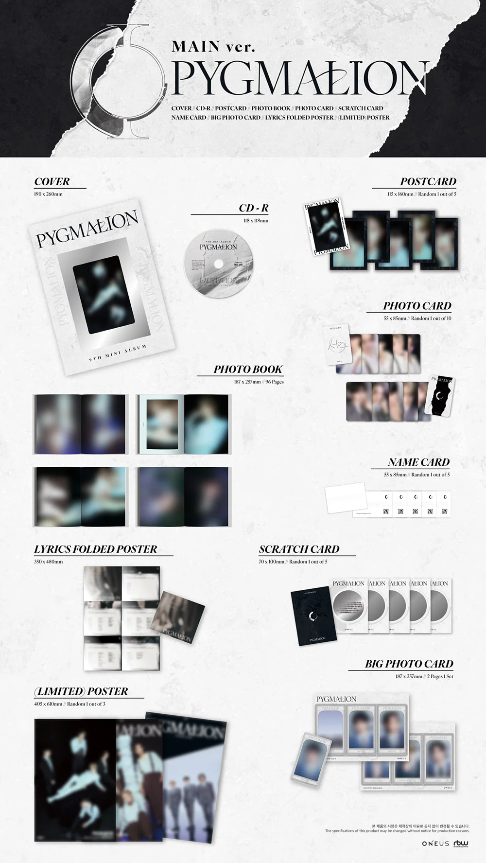 ONEUS - PYGMALION MINI 9TH ALBUM MAIN VER. - Image 2