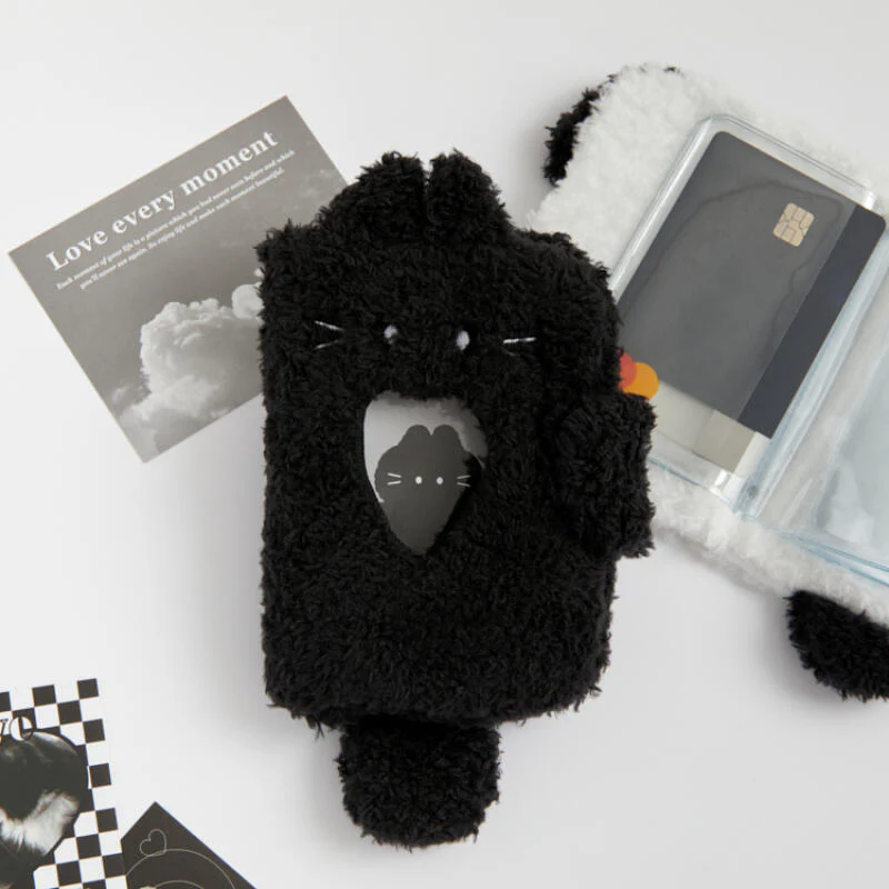 OPEN PLUSH PHOTOCARD BOOK BLACK CAT