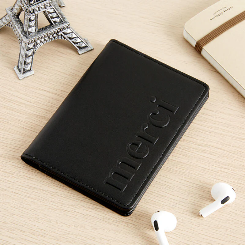 PASSPORT CASE MERCI BLACK
