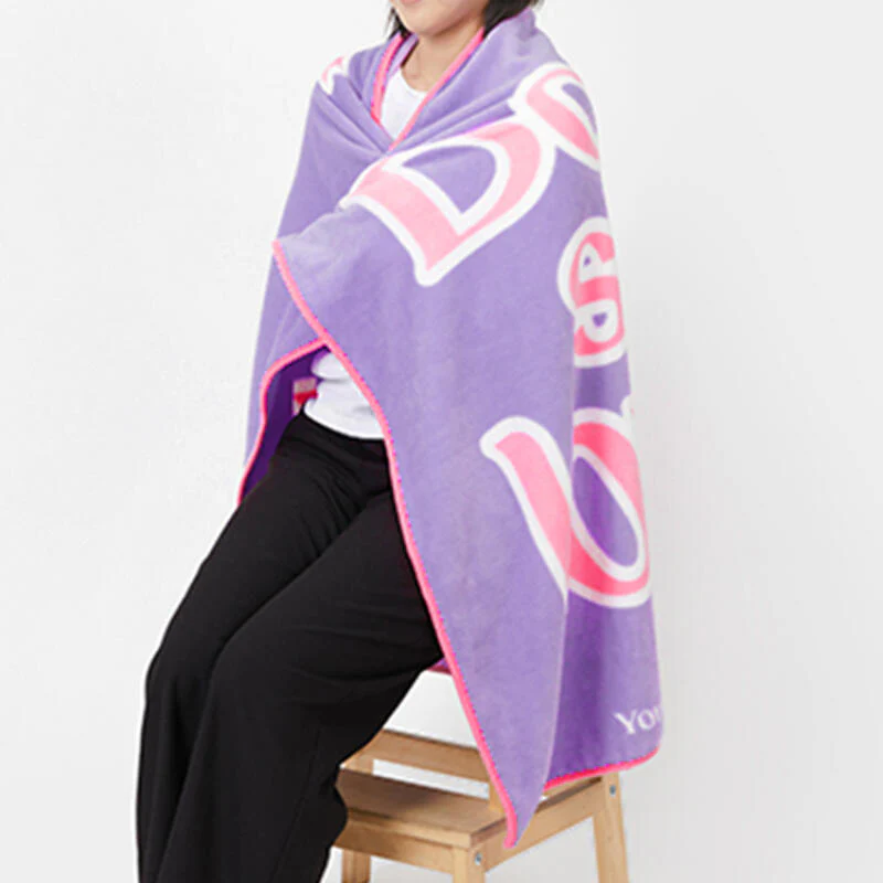 PURPLE PINK LAP BLANKET MEDIUM