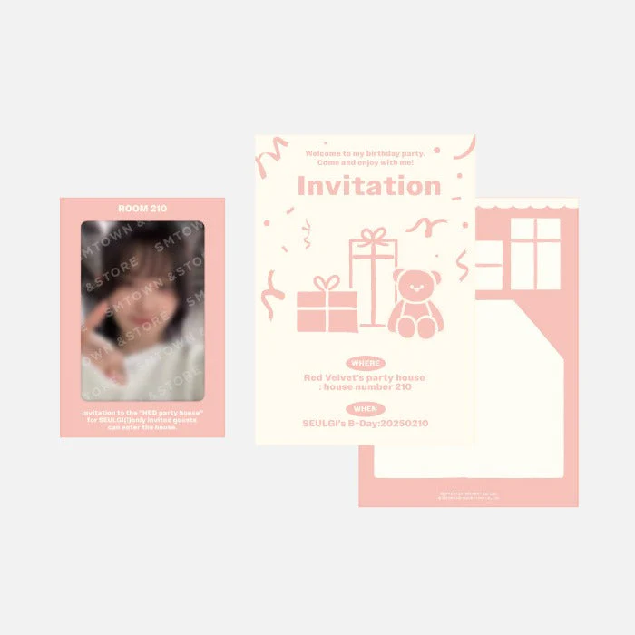 RED VELVET SEULGI - HBD PARTY HOUSE ARTIST BIRTHDAY PARTY CARD