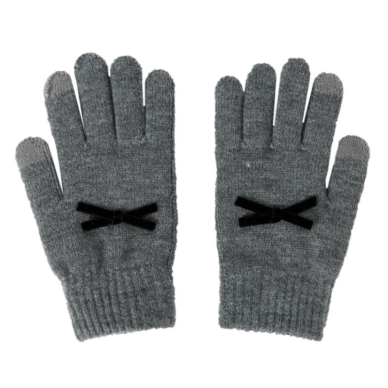 RIBBON SMARTPHONE GLOVES CHARCOAL