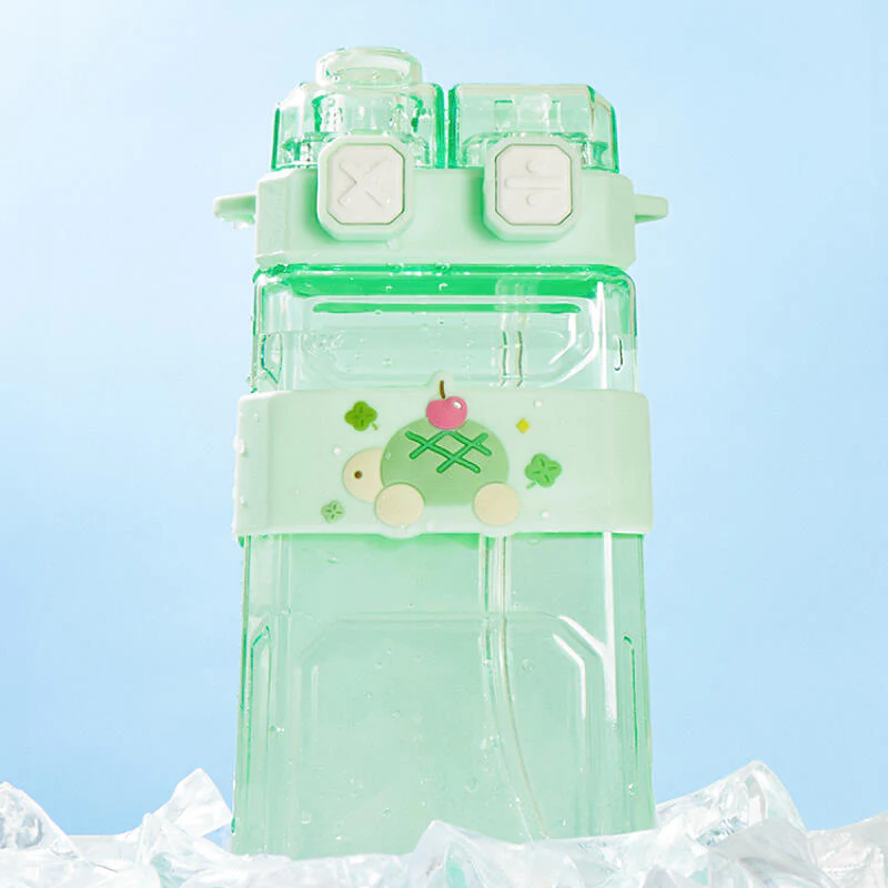 SQUARE STRAW WATER BOTTLE UNGGEUM GREEN
