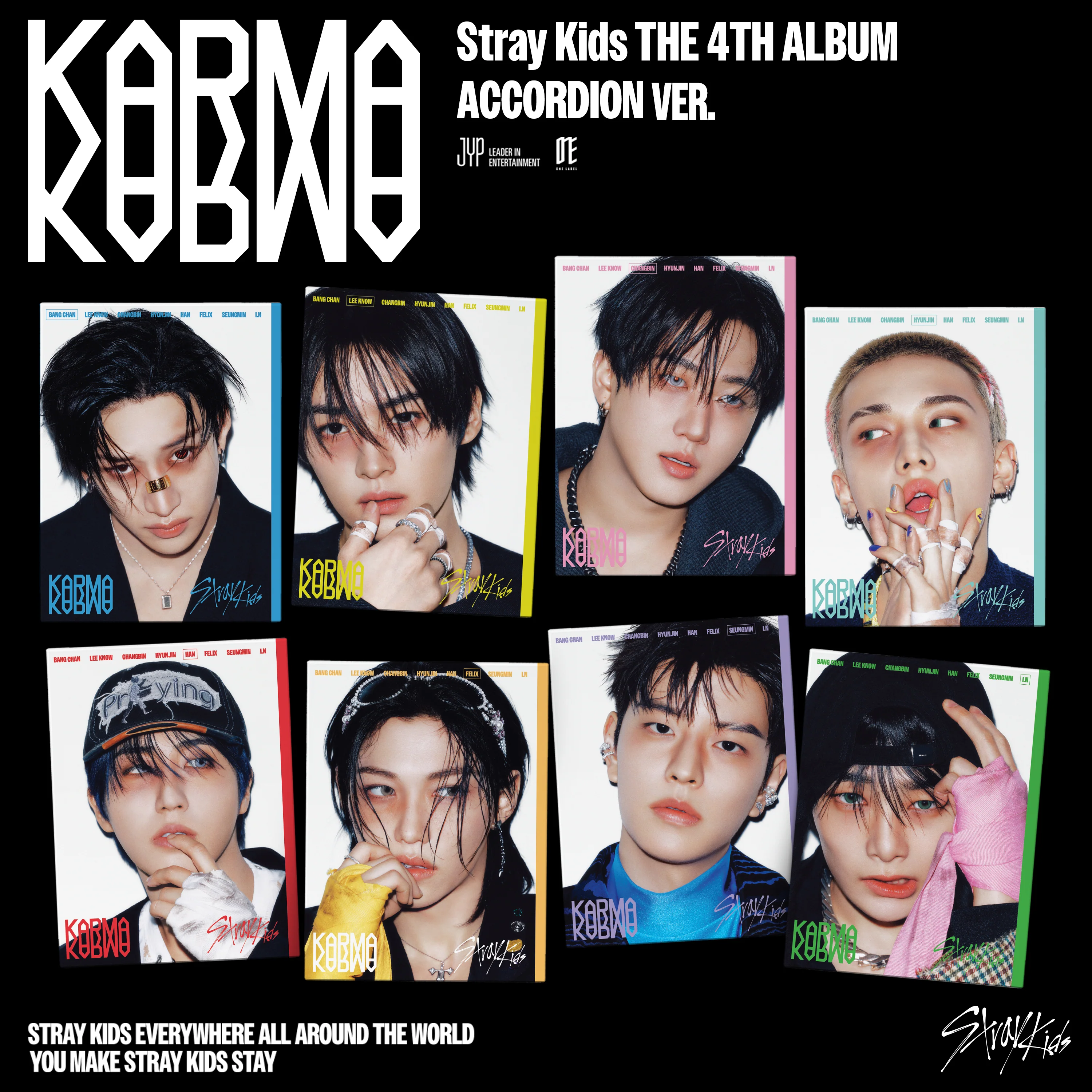 STRAY KIDS - KARMA 4TH ALBUM ACCORDION VER RANDOM