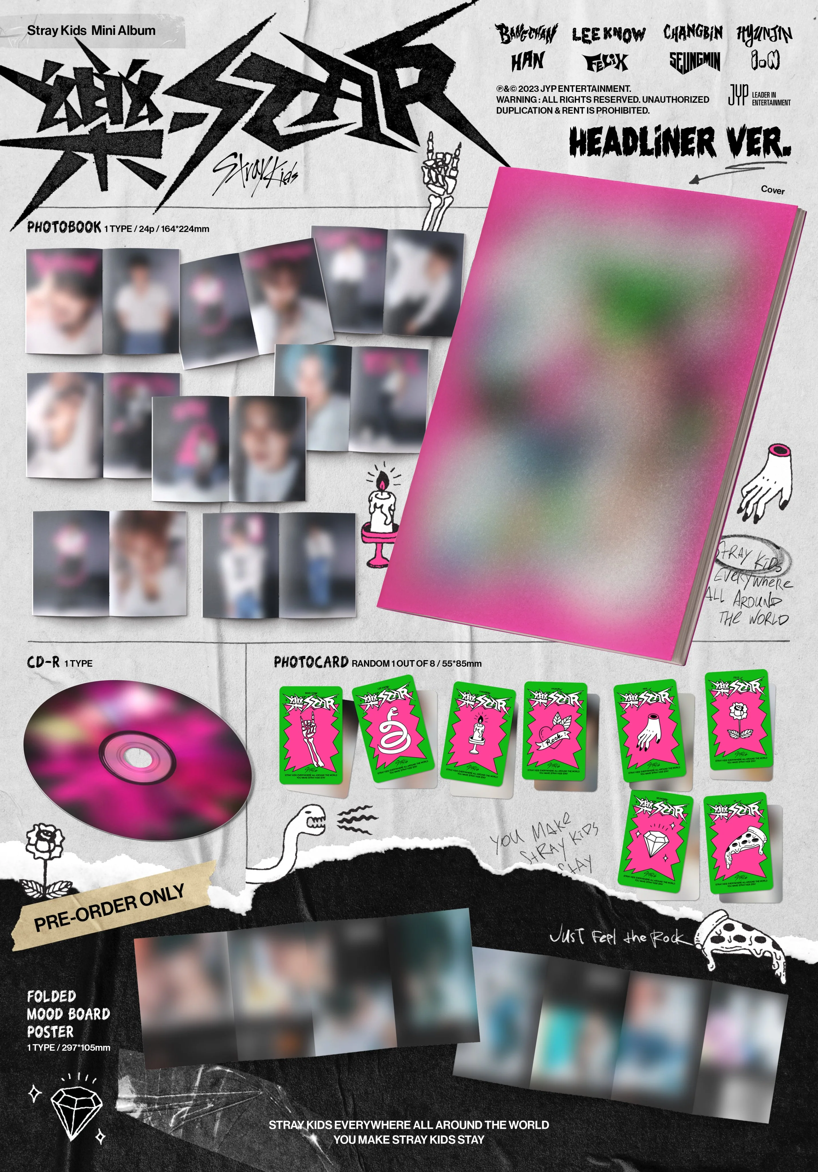 STRAY KIDS - ROCK STAR 8TH MINI ALBUM 樂 - Image 9