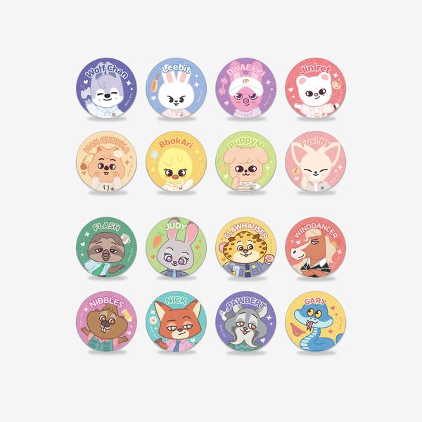 STRAY KIDS - ZOOTOPIA 2 SKZOO POP UP OFFICIAL MD SECRET GLITTER CAN BADGE (RANDOM)